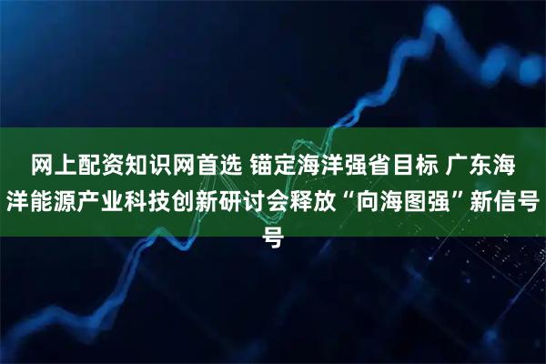 网上配资知识网首选 锚定海洋强省目标 广东海洋能源产业科技创新研讨会释放“向海图强”新信号