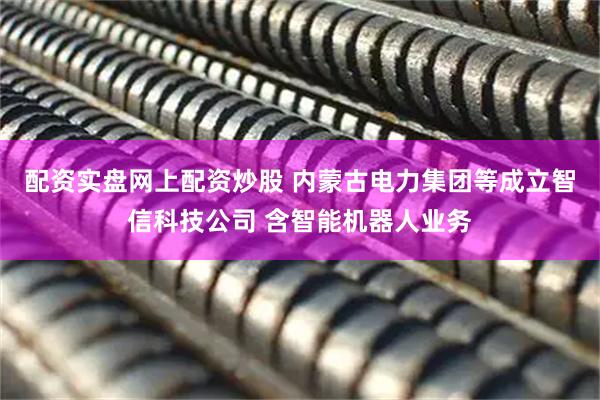 配资实盘网上配资炒股 内蒙古电力集团等成立智信科技公司 含智能机器人业务